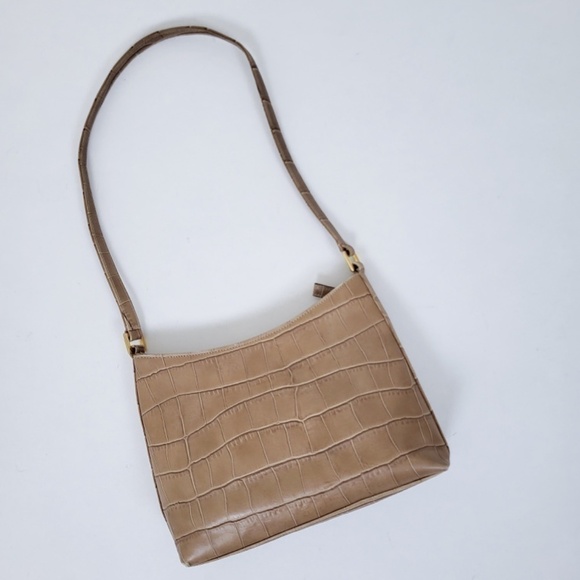 Browns Couture Faux Leather handbag baguette shoulder bag purse small - Picture 3 of 8